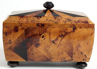 Contemporary Birdseye Maple & Marquetry Inlaid Box