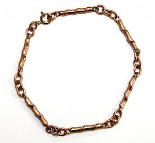 Antique 9K Gold Twisted-Bead Bracelet