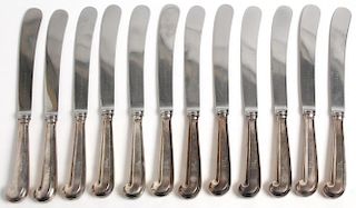 12 Weighted Silver Dinner Knives