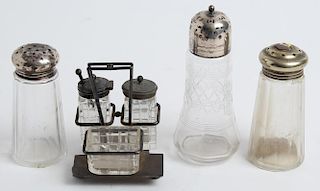 5 Glass Salt & Pepper Shakers, Inc. Silver