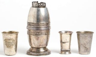 4 Judaica Silver-Plate Articles