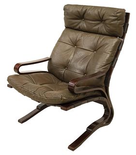 SIESTA STYLE BENTWOOD & LEATHER LOUNGE CHAIR