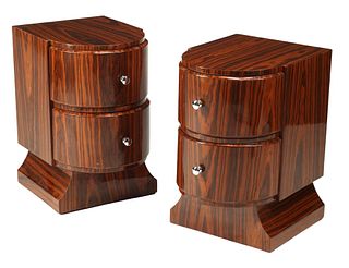 (2) ART DECO STYLE BEDSIDE TABLES