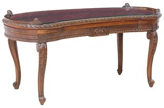 LOUIS XV STYLE KIDNEY-FORM LOW VITRINE TABLE
