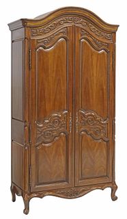 PROVINCIAL STYLE ARMOIRE WITH FITTED INTERIOR