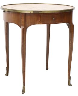 FRENCH MARBLE-TOP BOUILLOTTE TABLE