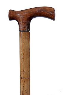 67. Shotgun Cane- Patented 1888- An unusual breach-loading shotgun cane which appears to be a 9 mil. Or .410 mil., by pulling