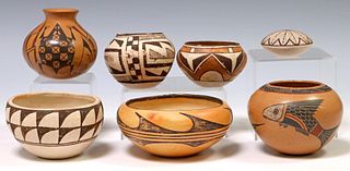 (7) NATIVE AMERICAN & MEXICAN POTTERY VESSELS