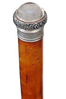 183. Flashlight/Tippler’s Stick- Ca. 1920- A dual purpose system cane with a 20” vile within the shaft and a 6” flashli
