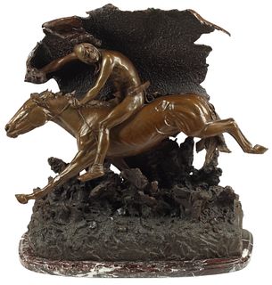 AFTER FREDERIC REMINGTON BRONZE 'HORSE THIEF'