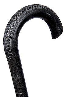 239. Kelly Springfield Rubber Tire Cane – Ca. Early 20th Century – A great automobile collectable which is a one-piece ca