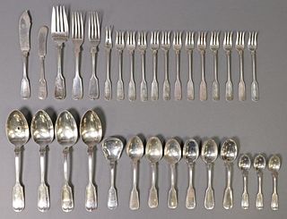 (32) TOWLE 'FIDDLE THREAD' STERLING FLATWARE
