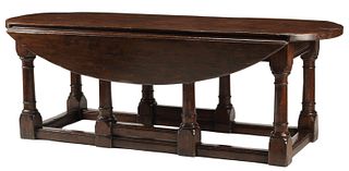 ENGLISH OVAL GATE LEG DINING TABLE