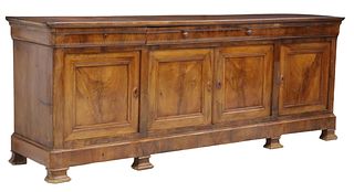 LARGE FRENCH LOUIS PHILIPPE WALNUT SIDEBOARD