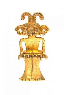 A Yellow Gold Figural Pendant/Brooch, 29.00 dwts.