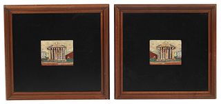 (2) FRAMED ITALIAN STYLE MICROMOSAIC PLAQUES