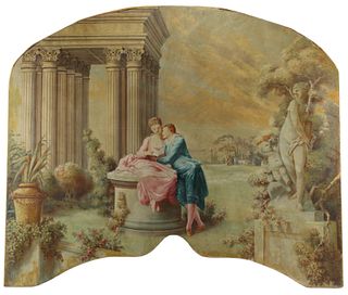 ARCHITECTURAL ROCOCO STYLE PAINTED WALL PANEL