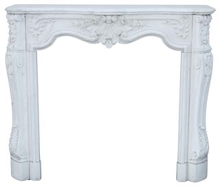 LOUIS XV STYLE MARBLE FIREPLACE SURROUND