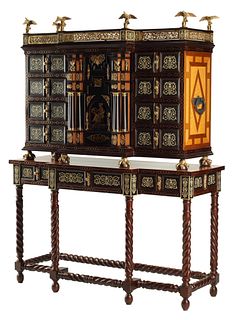 RENAISSANCE STYLE INLAID PAPELARIA ON STAND