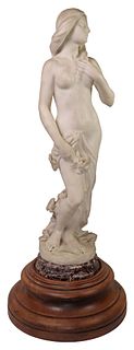 FRENCH ART NOUVEAU CARVED MARBLE SCULPTURE