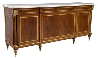 FRENCH RINCK LOUIS XVI STYLE MARBLE-TOP SIDEBOARD