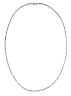 An 18 Karat White Gold and Diamond Riviera Necklace, 9.70 dwts.
