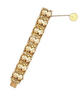 A 14 Karat Yellow Gold Bracelet, 51.60 dwts.