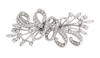 A Pair of Platinum and Diamond Dress Clips, 12.50 dwts.