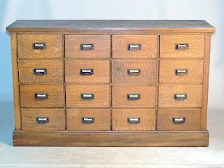 Victorian Oak Apothecary/Collector's Cabinet