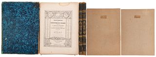 Bourgery, J. M. Traite Complet de l'Anatomie de l'Homme. Paris, 1831-1839. Tomos I-2 (texto, en un volumen). Tomos I-V (atlas). Pzas: 6