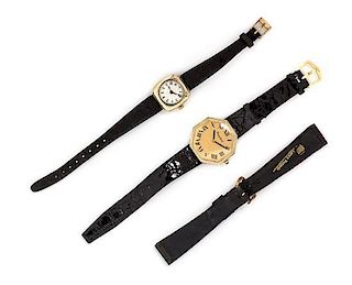 A Collection of Gold Wristwatches,