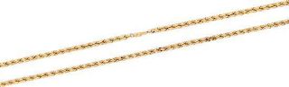 A 14 Karat Yellow Gold Rope Chain Necklace, 11.60 dwts.