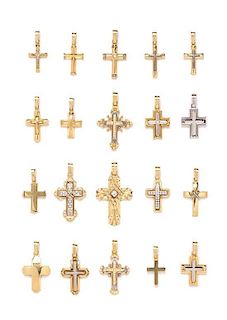 A Collection of Gold Cross Pendants, Greece, 89.60 dwts.
