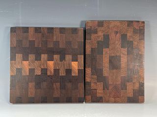 TWO CUTTING BOARDS WITH GEOMETRIC DESIGNS