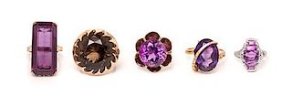A Collection of Gold and Gemstone Rings, 29.00 dwts.