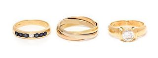 * A Collection of Gold Rings, 13.60 dwts