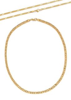 * A Collection of 18 Karat Yellow Gold Chains, 36.00 dwts.