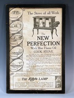 VINTAGE COOK STOVE RAYO LAMP AD