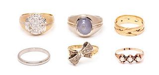 * A Collection of Gold, Platinum and Gemstone Rings, 31.00 dwts.