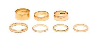 A Collection of 18 Karat Yellow Gold Bands, 20.30 dwts.