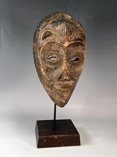 NGBAKA MASK CONGO CENTRAL AFRICA WITH STAND