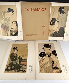 UTAMARO JAPANESE WOODBLOCK PRINT LITHOGRAPHS