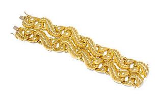 An 18 Karat Yellow Gold Bracelet, Italian, 130.20 dwts.