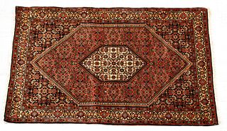 Persian Bidjar Hand Woven Wool Oriental Rug Ca. 1950-1960, W 2' L 4' 10''