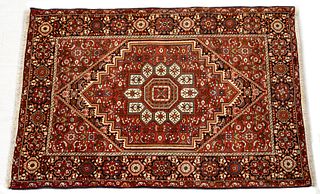 Persian Bijar Hand Woven Oriental Rug Ca. 1940-1950, W 3' 4'' L 5'