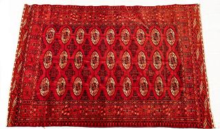 Persian Bokhara Hand Woven Oriental Rug Ca. 1930, W 4' 2'' L 6'