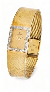 Concord (Swiss) 14kt Yellow Gold & Diamond Ladies Wristwatch, W 0.5" L 7.25" 40g