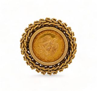 Mexican Peso Ring, Size 5  1945, 6g
