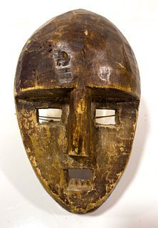Democratic Republic of Congo, Komo/Kumu Peoples, Carved Wood Mask, H 8.5", W 6", D 3"