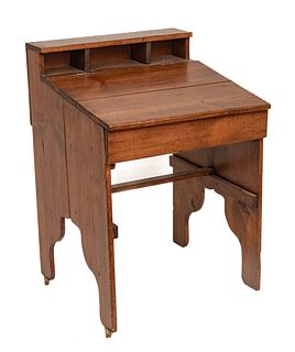 American Primitive Pine Slant Front Writing Desk H 37.25" W 25.75" Depth 25.5"